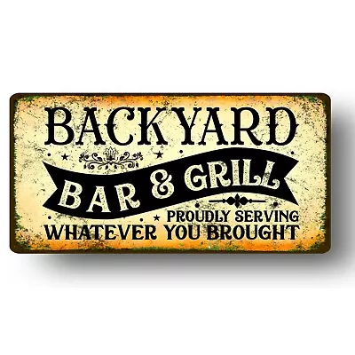 Vintage Garden Sign Bar BBQ Outdoor Metal Plaque Door House Patio Shed Farmhouse • £4.95