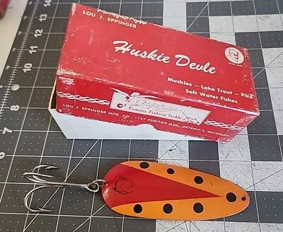 Vintage HUSKIE DEVLE #727 FISHING LURE Original Box-EPPINGER Detroit MI Lure  • $34.99