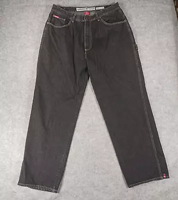 Ecko Unltd Jeans 38x34 Black Carpenter Wide Leg Hip Hop Baggy 90s Skater Y2K • $58.99