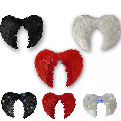 £8.20 • Buy LED Angel Wings Feather Fancy Dress LightUp Halloween Costume Party Accessory