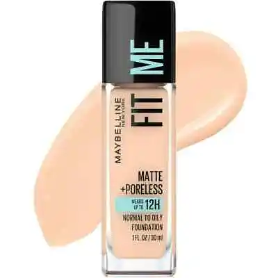 Maybelline Fit Me Matte + Poreless Liquid Foundation Makeup 115 Ivory 1 Fl Oz • $8