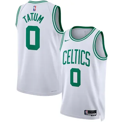 NWT 44 M Medium Boston Celtics Jayson Tatum White Association Edition Jersey • $44.99