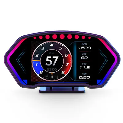 OBD GPS HUD Gauge Car Digital Head Up Display Speedometer KMH RPM Water Oil Temp • $65.60