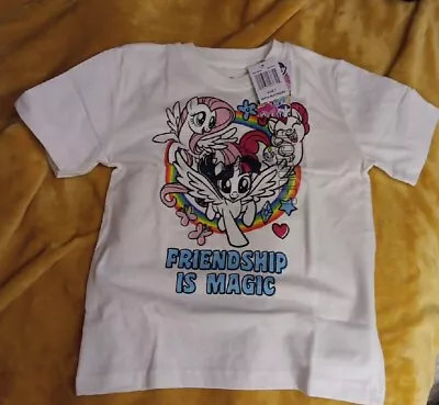 My Little Pony Kids T-Shirt Sz 7 White W Graphics New • $20