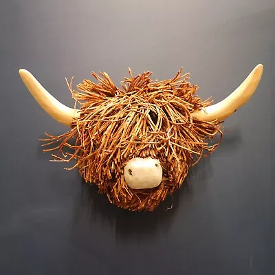 Voyage Maison Wall Mounted Wooden Highland Cow Head • £98