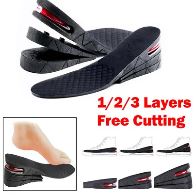 $7.80 • Buy 7cm Men Shoe Lift Insole Air Cushion Heel Insert Increase Taller Height 3-Layer