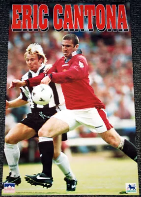 ERIC CANTONA Manchester United 1996 Soccer Football 22x34 Vintage Wall POSTER • $26.99