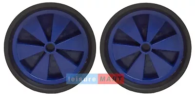 2 X Dinghy Launch Trolley Wheels 10  Sand Hopper Solid Wheels Pair Blue • £21.50