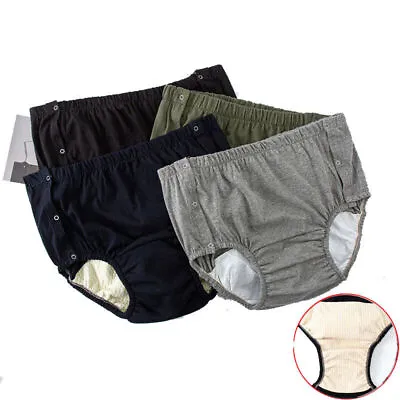 Men’s Incontinence Underwear Absorbency Washable Briefs Functional XL-3XL • $19.59