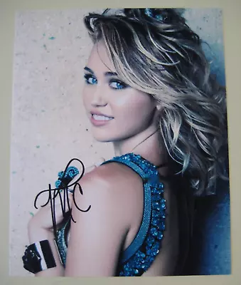 Signed Miley Cyrus 8x10 Photo Autograph Color With COA Hannah Montana • $79.90