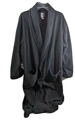 Gap Robe Mens M / L Fleece Bath Robe Loungewear Polyester Navy Blue Dark NO BELT • $59.99