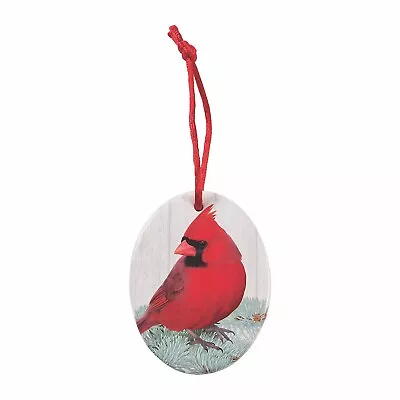 Legend Of The Cardinal Christmas Ornament In Ceramic Winter Decor With Red Cord • $8.87