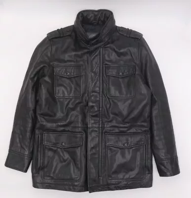 Vintage Vince Camuto Coat Leather Four Pocket Car Coat Men’s Large • $149.99