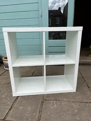 IKEA Kallax White Shelving Unit With 4 Squares In Very Good Condition • £10