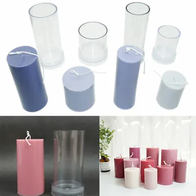 £5.03 • Buy Cylinder Cylindrical Candle Mould Wax DIY Making Crafts Mold 9 Size
