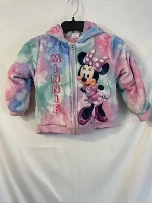 Disney Junior Minnie Mouse Pink Hooded Raincoat/Jacket Size 5 • $12