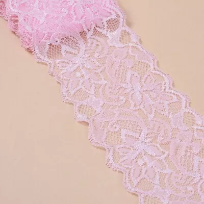 £4.09 • Buy 2 Metre Elastic Stretch Lace Trim Sewing Ribbon Lingerie Headband Bridal Crafts 