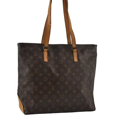 Authentic Louis Vuitton Monogram Cabas Mezzo Shoulder Tote Bag M51151 Junk 2513I • $0.99