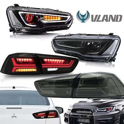 VLAND LED Headlights+Tail Lights For Mitsubishi Lancer/EVO X 2008-2020 *4 Pics • $531.99