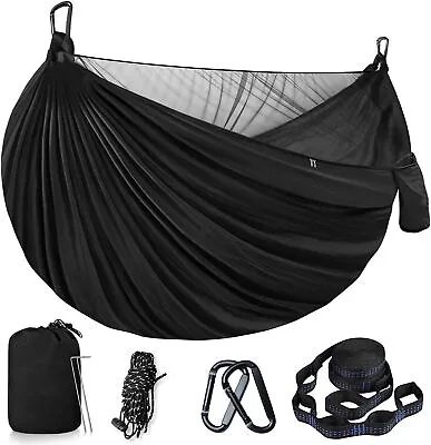 Camping Hammock With Mosquito Net - Lightweight Double Hammock Hold Up To 350k • £25.03