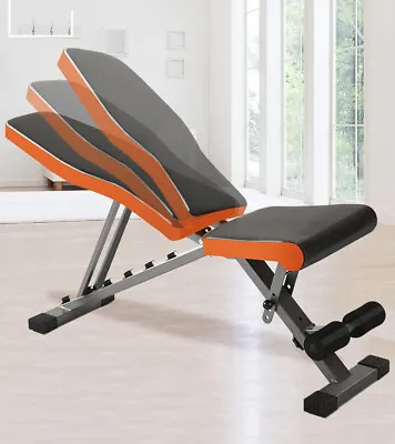 $149 • Buy Foldable Sit Up Bench Incline Flat Squat Multi- Functional Home Gym Exercise