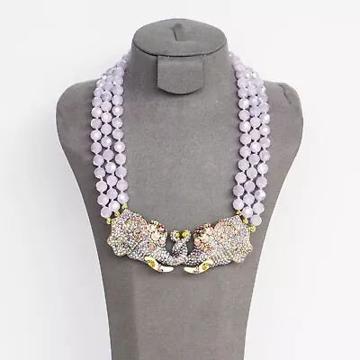 $80 • Buy Heidi Daus Double Vision Crystal Beaded Elephant Necklace