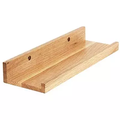 Wood Floating Shelf Wall Mounted Shelf 30cm Rustic Hanging Kitchen Wood Color • £13.29