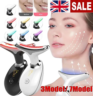 Neck Face Lifting Massager Anti Wrinkle Double Chin Skin Tightening Device Tool • £5.47
