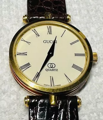 Vintage Gucci 2000M White Dial Quartz Watch. New Strap And Battery.  9in Length. • $49.99