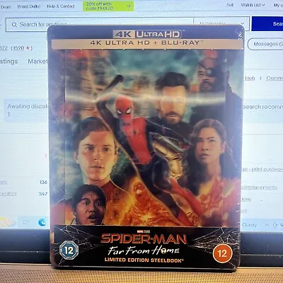 Spider-Man Far From Home 4K UHD + Blu-ray  Limited Lenticular Edition Steelbook  • £16.99