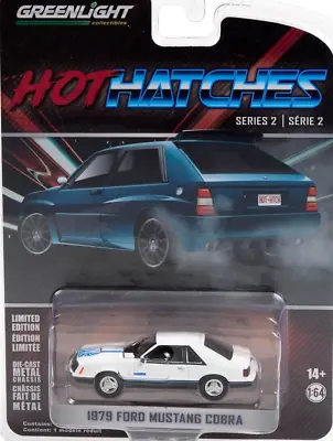 Greenlight 1/64 1979 Ford Mustang Cobra White Hot Hatches Series Car Diecast • $11.99