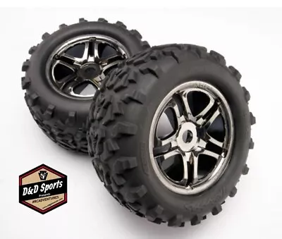 Traxxas 4983A - Tires & Wheels Assembled Glued Fits Revo®/T-Maxx®/E-Maxx New • $35.95