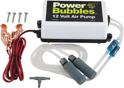 $50.73 • Buy 12V Portable Air Pump Aerator Aquarium Salt Fresh Water Power Bubbles Aeration
