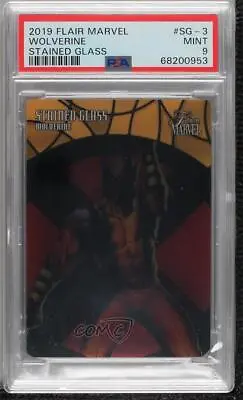 2019 Flair Marvel Stained Glass Wolverine #SG-3 PSA 9 MINT 2f4 • $121.09