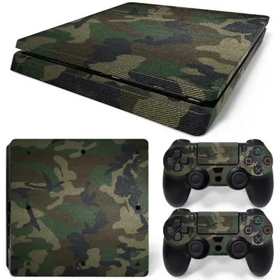 $13.99 • Buy Skin Cover Decals Camouflage Camo Sticker + 2 Controller For PS4 Slim Console