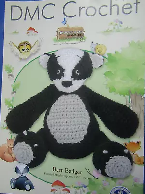 DMC Crochet Bert The Badger Toy Crochet Pattern By Val Pierce • £2.39