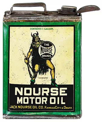 Nourse Motor Oil Can Cut Out Metal Sign 15.7x13.2 • $32