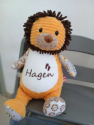 Lion Personalized Stuffed Animal Embroidered Birth Baptism Christmas Gift • £25.96