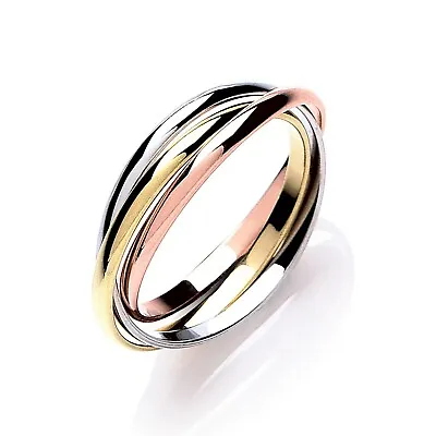 Solid 9ct Gold Three Colour Russian Wedding Ring Stocked In UK Sizes C - Z • £164