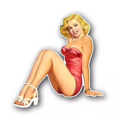 VINTAGE Pin Up Girl 3M STICKER FOR TRUCK Window Tool Box CAR WALL HELMET Pinup • $4.25