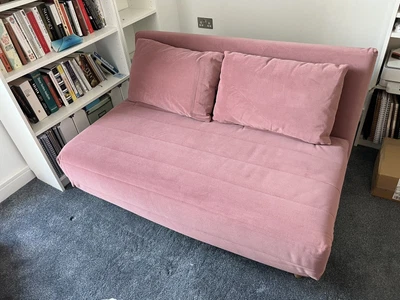 £220 • Buy M&S Logan Small Double Sofa Bed Pink Velvet