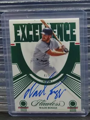 2023 Flawless Wade Boggs Excellence Emerald Auto Autograph #4/5 Red Sox • $1.34