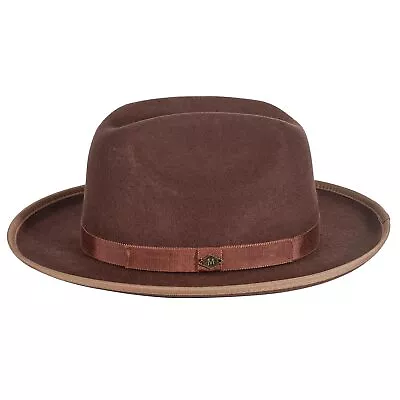 Open Road Hat Fedora Hat Pure Wool Felt Hat Vintage Rancher Hat 7 1/4-7 3/8 Tan • $70.87