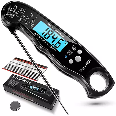 KULUNER TP-01 Waterproof Digital Instant Read Meat LCD Thermometer With 4.6” Fol • $21.95