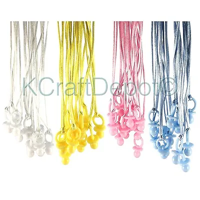 1.25  Solid Pacifier Necklaces  Don't Say Baby  Baby Shower Game U-Pick Colors • $8.99