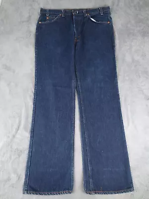 Vintage Levi's Jeans Mens 38 X 32 Dark Wash Denim 517 Orange Tab 80s Boot Cut • $26.36