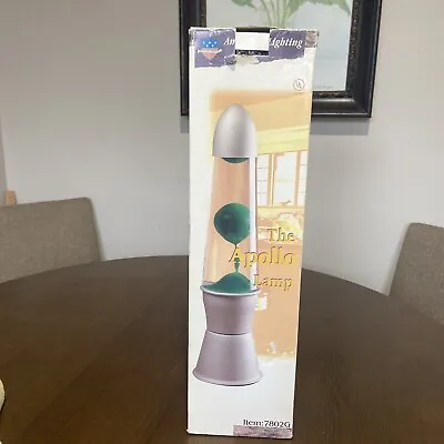 Vintage THE APOLLO GREEN Lava Lamp AMERICAN LIGHTING   Lamp Works With Box 2000 • $45