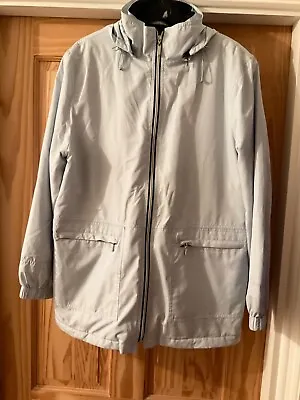 BHS Lightweight Hooded Jacket In Light Blue UK Size 12 - Hardly Worn • £11.99