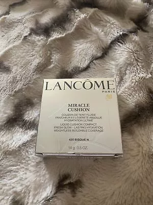 Lancome Miracle Liquid Cushion Compact Foundation #420 BISQUE N Brand New • £24.99