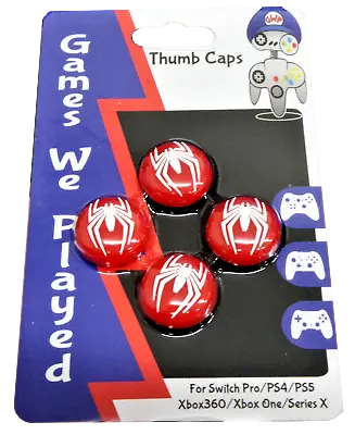 $11.90 • Buy 4 X Thumb Grips For PS4 PS5 XBOX ONE Xbox Series X Toggle Cover - Spider-Man
